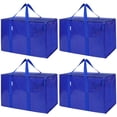 thumbnail image 1 of TICONN 4 Pack Extra Large Moving Bags with Zippers & Carrying Handles, Heavy-Duty Storage Tote for Space Saving Moving Storage (Blue), 1 of 10