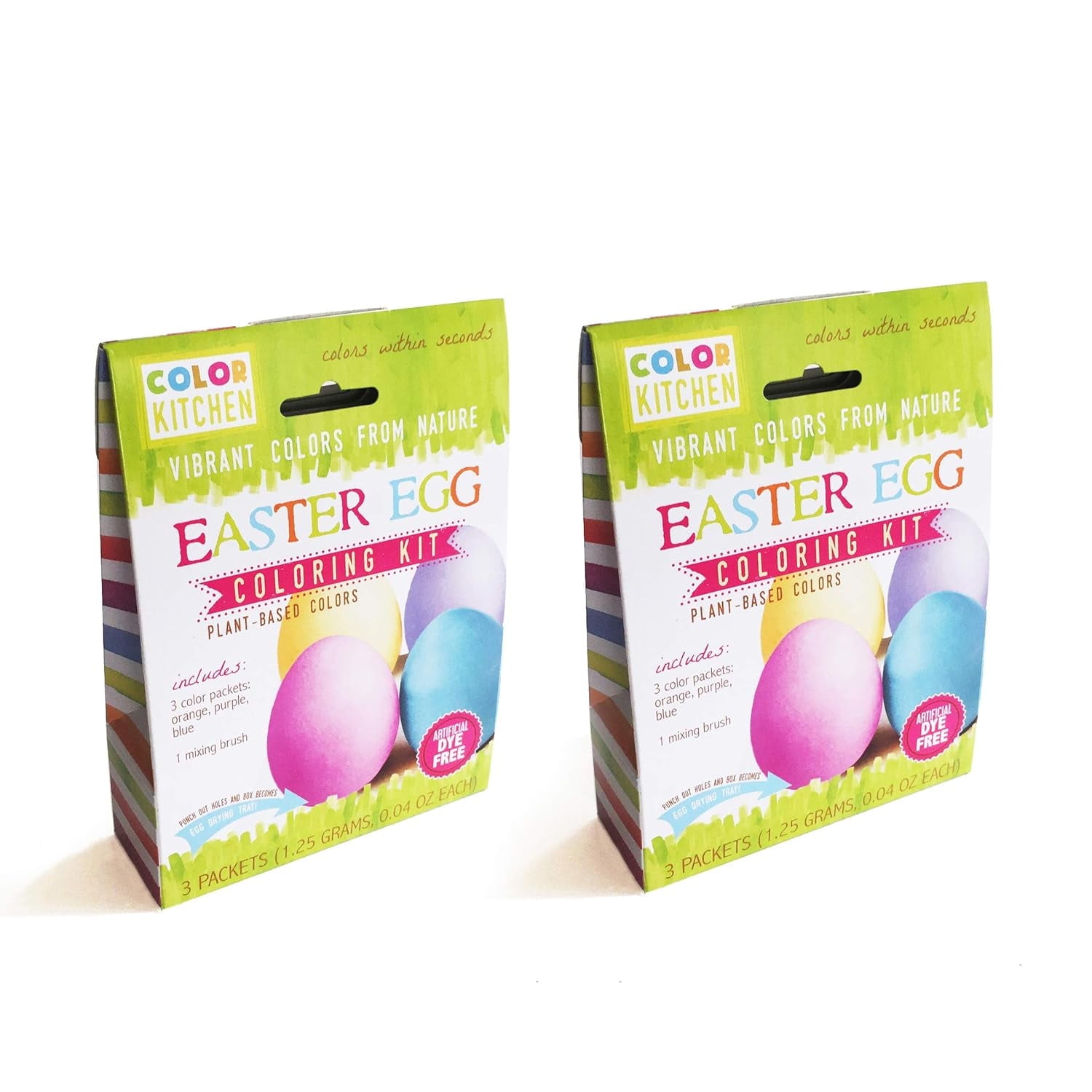 ColorKitchen Easter Egg Coloring Kit (2 Pack) - Natural Plant-based ...