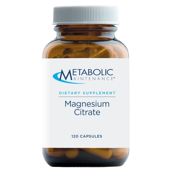 Metabolic Maintenance Magnesium Citrate - Supports Energy Levels, Bone Health & Stress Response - Delivers 150 mg Magnesium Citrate & 10 mg Vitamin C - Bioavailable - 120 Servings - 120 Capsules