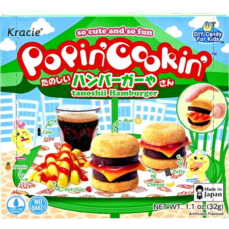 Kracie Popin' Cookin' DIY Hamburger Candy Kit, 32g