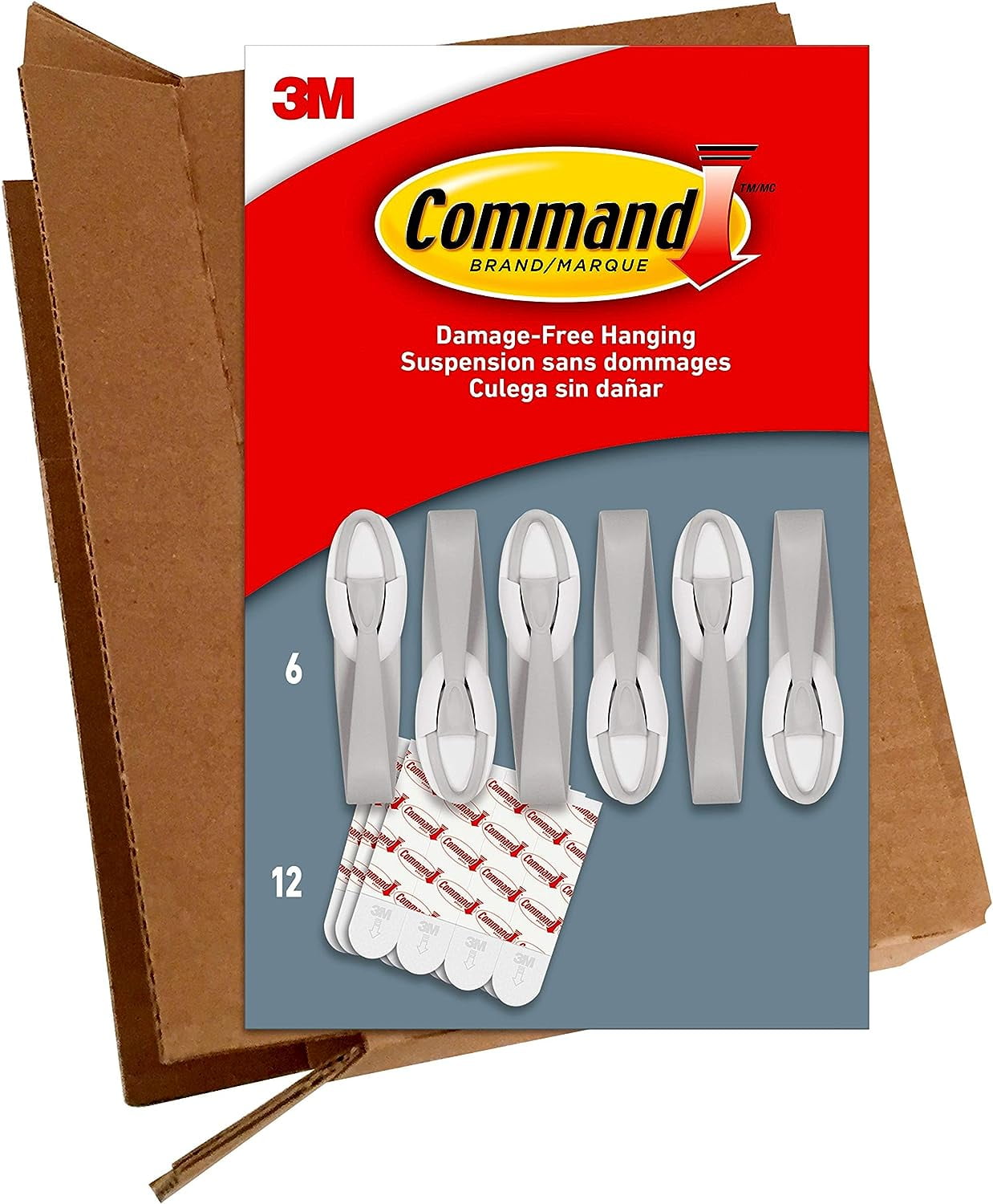 Command Cord Bundler GP3046NA, White, 6Pack, Adhesive Cable