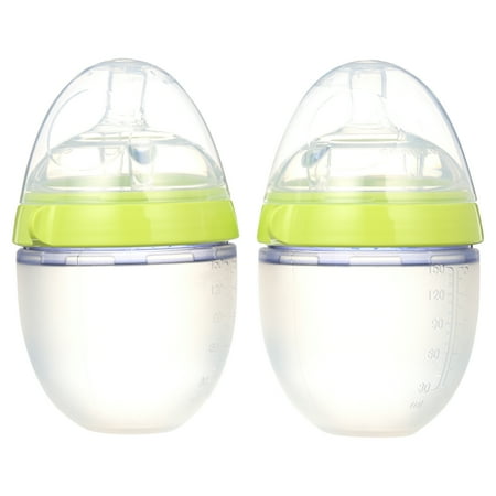 comotomo Baby Bottle, 5oz, Green, 2 Pack