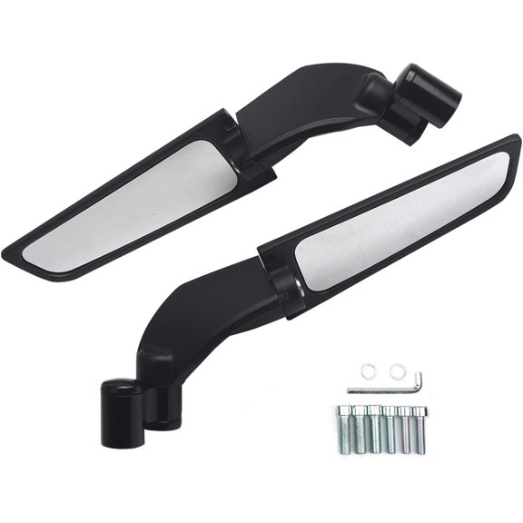 compatible MT03 MT07 MT09/09SP MT10/10SP MT15 Motorcycle Rear View Mirrors 180Rotating Aluminum CNC Stealth Wind Wing Side Mirror M8 M10 Installation Sports Winglets Mirrors
