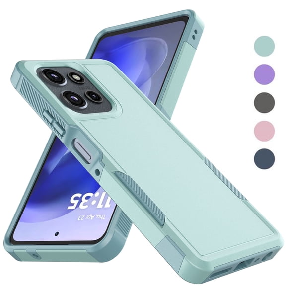 For compatible with Motorola Moto G Power 5G 2025 Case , , Shockproof Protection Heavy Duty Armor Hard Plastic & Rubber Rugged Full Body Bumper Cover -Purple