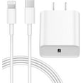 thumbnail image 1 of For iphone 14 13 12 Fast Charger 20W PD USB C Wall Charger with 6FT Fast Charging Cable Compatible compatible for iphone 14/13/12/11/Pro/Pro Max/Mini/Xs Max/XR/X, 1 of 8