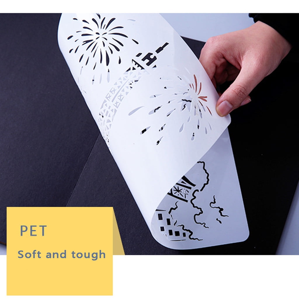 compatible with Osmotic Wrap Craftly Painting Stencils Set for Stencil