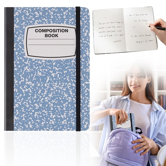 composition notebook wide ruled,Light Blue Ruled Notebook – A5 Color Changing Journal with Snowflake Print, 192 Pages, Perfect for Teacher Appreciation, Classroom Supplies, Note Taking