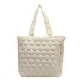 thumbnail image 1 of compulsoryking Women Quilted Causal Tote Bags Lightweight Sweet Cute nylon Simple Shoulder Handbags Solid Hobo Crossbody Hand Bag, 1 of 4