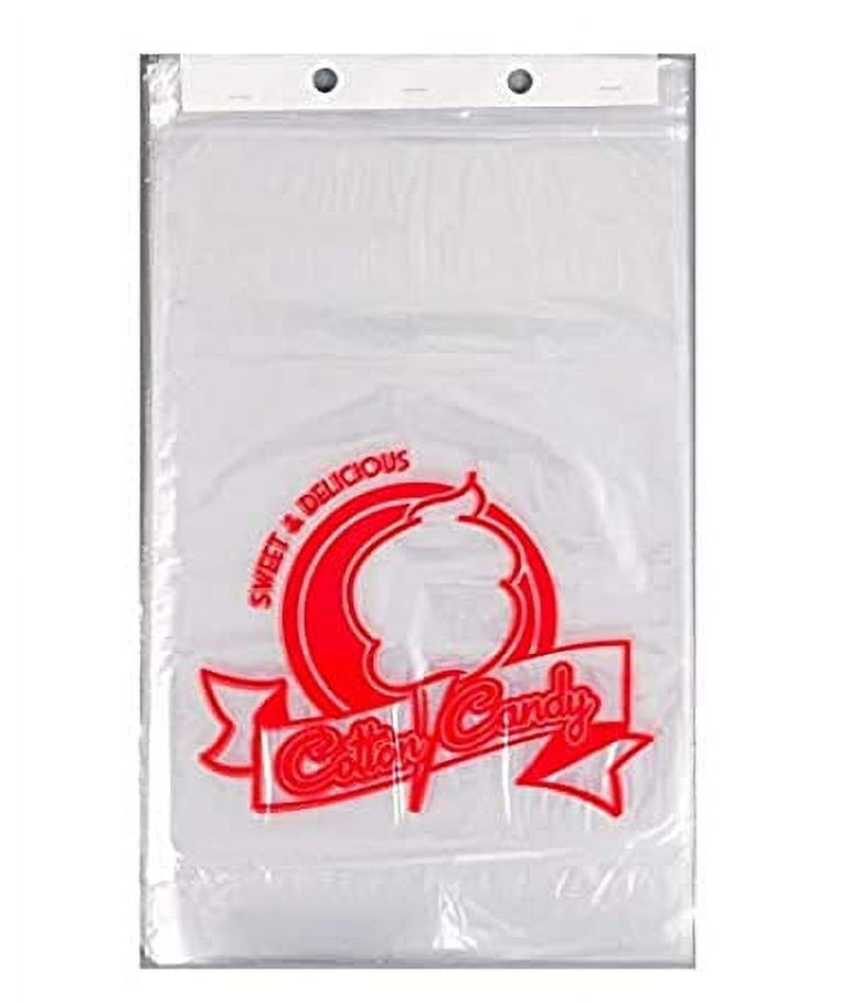 concession essentials ce cotton candy bags-200 cotton candy bags with ties, 0.5 height, 18 width, 12 length (pack of 200)