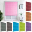 TJ GLOBAL Cordless Bamboo Roman Shade - 40" X 72", Light Filtering, Valance Included, Natural Bamboo