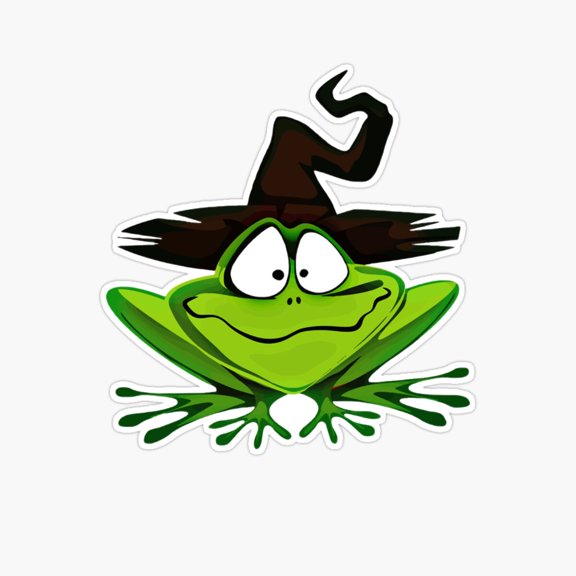 confused frog Sticker