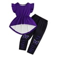 thumbnail image 1 of conjuntos de 2 piezas para niñas Toddler Baby Girl Clothes: Soft Outfits Set A-Line Top & Butterfly-Print Pants Cute Fall Home Outdoor, 1 of 6