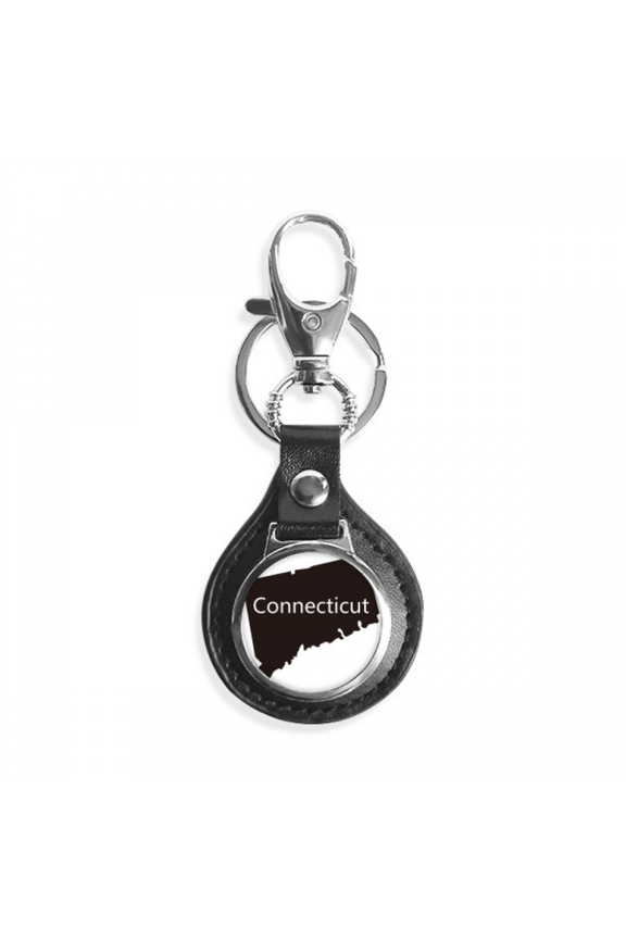 connectic ameusa map outline key link chain keyholder finder hook metal