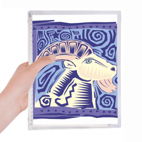 constellation aries mexicon culture engraving notebook loose diary refillable journal statiry