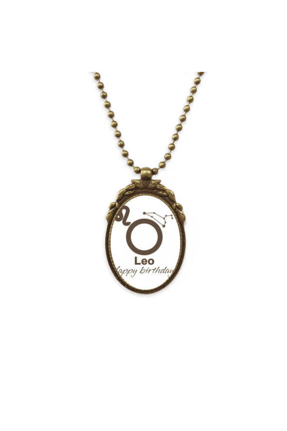 constellation fate birthday celebration leo antique necklace vintage bead pendant keychain