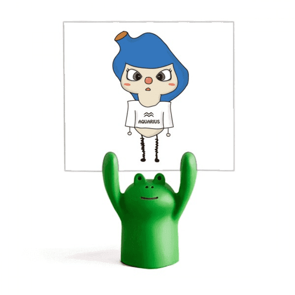 constellation luck tendency uranus uu Memo Holder Cartoon Animal Frog Stand Decoration
