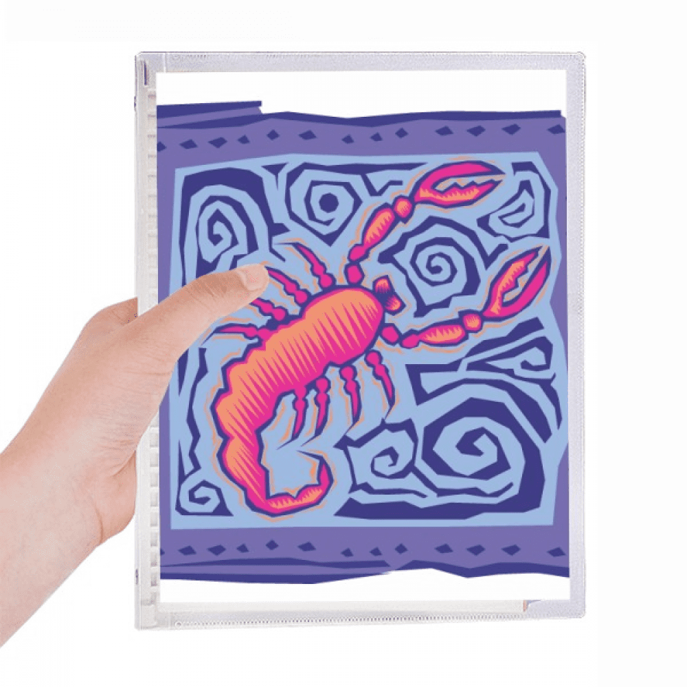 constellation scorpio mexicon culture engraving notebook loose diary refillable journal statiry
