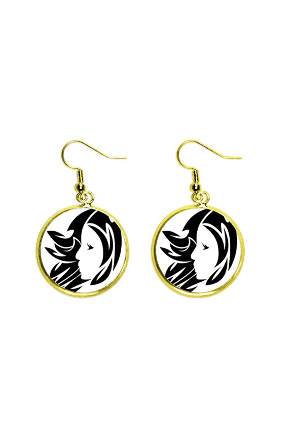 constellation virgo zodiac symbol earring dangle en drop earring jewelry woman