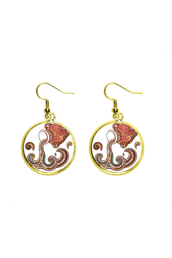 constellation zodiac symbol earring dangle en drop earring jewelry woman
