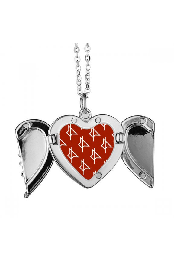 control switch seal patterns angel wings necklpendant fashion