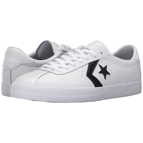 converse 157777c : breakpoint leather ox unisex white/black/white (boy/girl/men 8.0 = women 9.5)