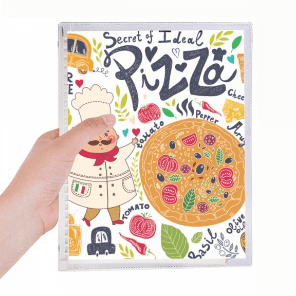cook pizza italy tomato foods notebook loose diary refillable journal statiry