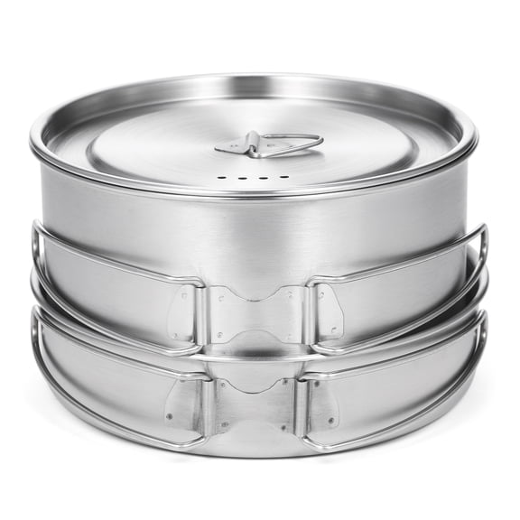 cooking utensils,With Handles Mesh Cookware Set Pan Set With Pot Pan Set Handles Mesh Carry Steel Pot Pan 2pcs Stainless Steel Pot Buzhi Laoshe Silver Adben