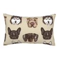 cool Dog Puppy Throw Pillow Covers 16" x 24" Decorative Soft Pillow