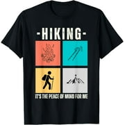 cool Mountain Hiking fan quotes Hiking Its The Peace Of Mind T-Shirt