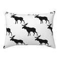 cool black Moose Elk white Super Soft Pillow Case 20x26, Breathable