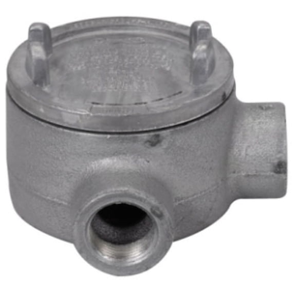 Crouse-Hinds GUAL69, (2) 2"" Hub, Iron, Explosionproof Conduit Outlet Box, 1 pc