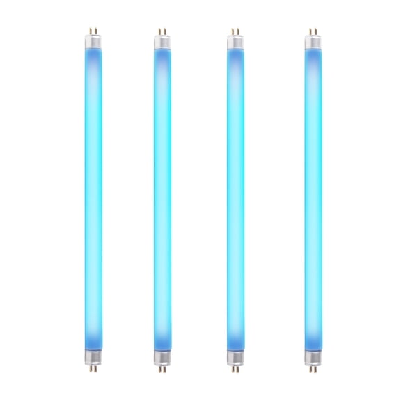 coospider-repta 4 Pack 8W T5 Replacement UV Bulb Compatible with Bell and Howell Monster Bug Zapper and Faicuk WS108 Wall Sconce Fly Light Trap, 12 Inch F8T5/BL UVA 365nm Fluorescent Light Bulbs