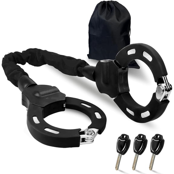 cooter Lock, 5/16" Heavy Duty Chain Lock 29.5" Anti Theft Steel Security Lock with Drawstring Bag, for Electric Scooter, Bike, Motorcycle, Fence, Gate