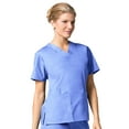 thumbnail image 1 of core by maevn women's v-neck solid scrub top, 1 of 3
