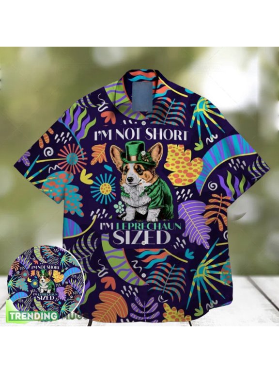 corgi dog paw puppy pet green shamrock bigfoot st paddys vibes on st patrick day hawaiian
