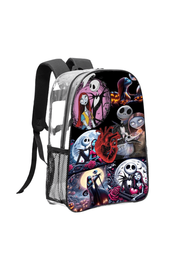 corpse bride Pattern Transparent Backpack Lightweight And fashionable Showcasing Personality And Leading The Trend