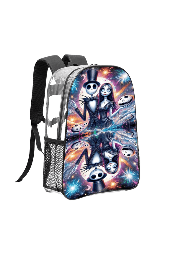 corpse bride Pattern Transparent Backpack Lightweight And fashionable Showcasing Personality And Leading The Trend