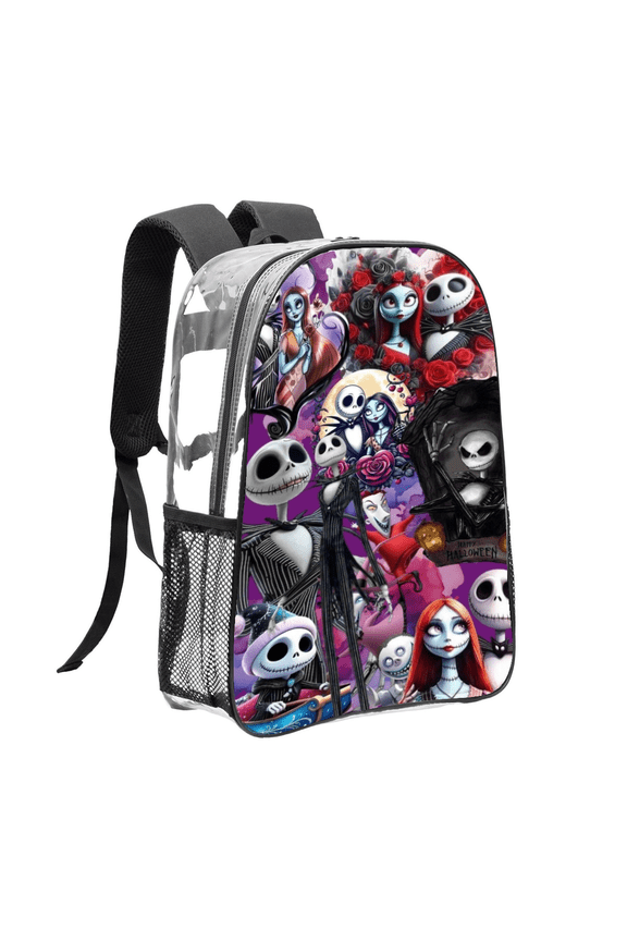 corpse bride Pattern Transparent Backpack Lightweight And fashionable Showcasing Personality And Leading The Trend