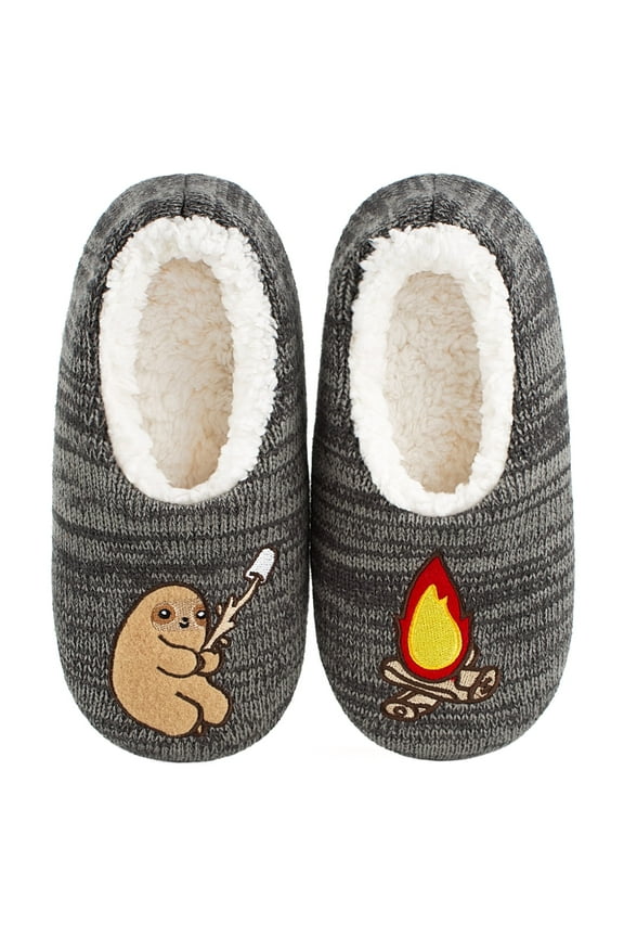 Cute Fuzzy Animal Slippers for Women Girls Teens Kids, Warm Fluffy Bedroom Socks Indoor, Cozy House Shoes Non-slip Grip Soles, Winter Funny Gifts Unique