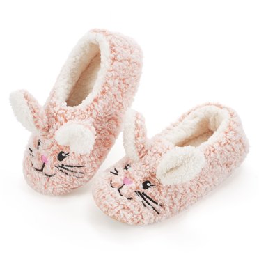 Pupeez Girls Cozy Quilted Fleece Clog Slipper – Warm House Shoe, Suede Upper, Size 13