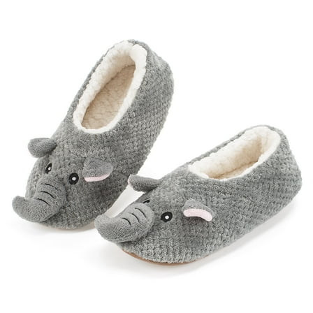 cosyone1997 Cute Fuzzy Animal Slippers for Women Girls Teens Kids, Warm Fluffy Bedroom Socks Indoor, Cozy House Shoes Non-slip Grip Soles, Winter Funny Gifts Unique