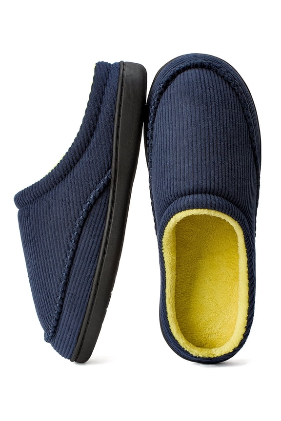 Men’s Memory Foam Slippers Indoor Outdoor Open Back House Shoes