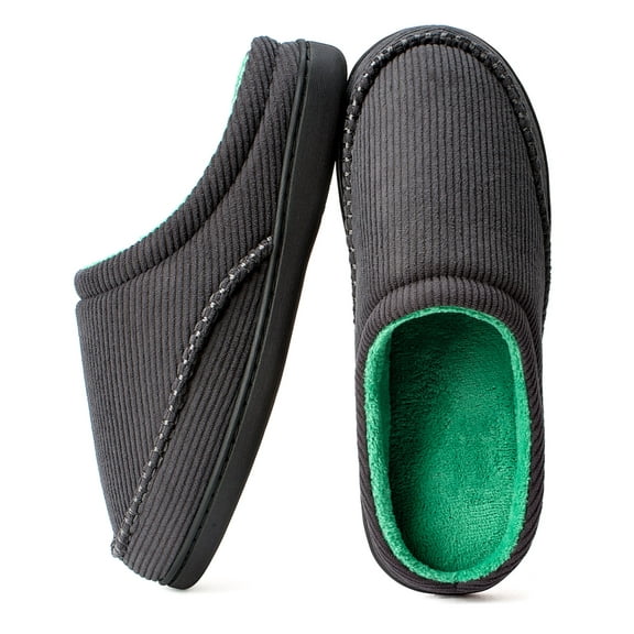 cosyone1997 Men’s Memory Foam Slippers Indoor Outdoor Open Back House Shoes