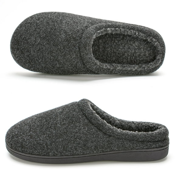cosyone1997 Men's Memory Foam Slippers Indoor Outdoor Cozy Fleece Lined Non-slip House Shoes