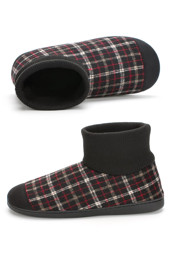 Unisex Slippers for Women & Men, Cozy Fleece & Memory Foam House Shoes, Winter Non-slip Slipper Socks, Warm Boot Slippers Indoor Outdoor