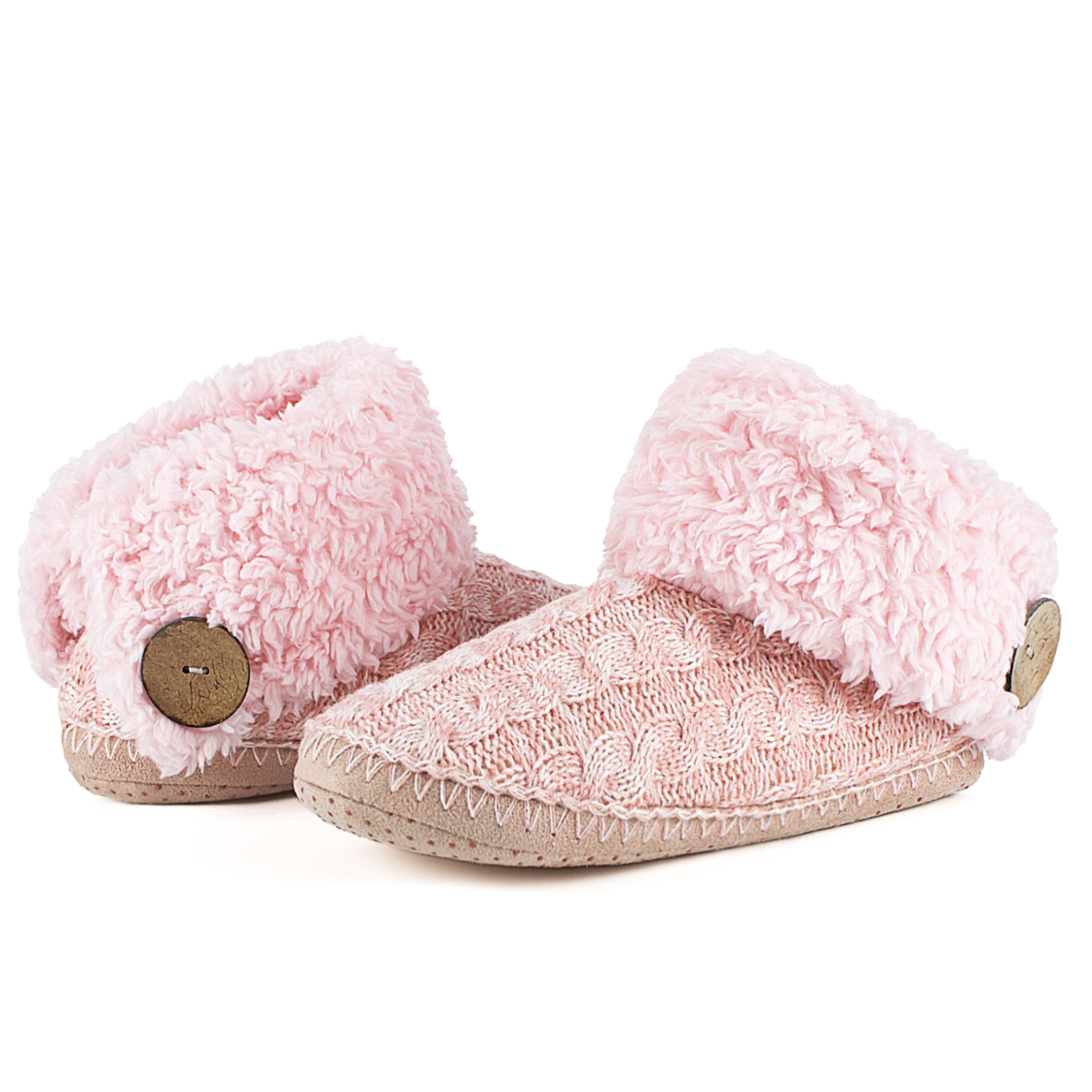 cosyone1997 Women's Cable Knit Cute Bootie Slippers, Winter Indoor Soft ...