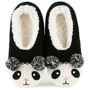 cosyone1997 Women's Cute Animal House Slippers Non-slip Grippers, Comfy Warm Indoor Fluffy Soft Bedroom Fuzzy Sock Shoes, Winter Christmas Cozy Funny Panda Gifts Unique Teen Girls Size 7-8