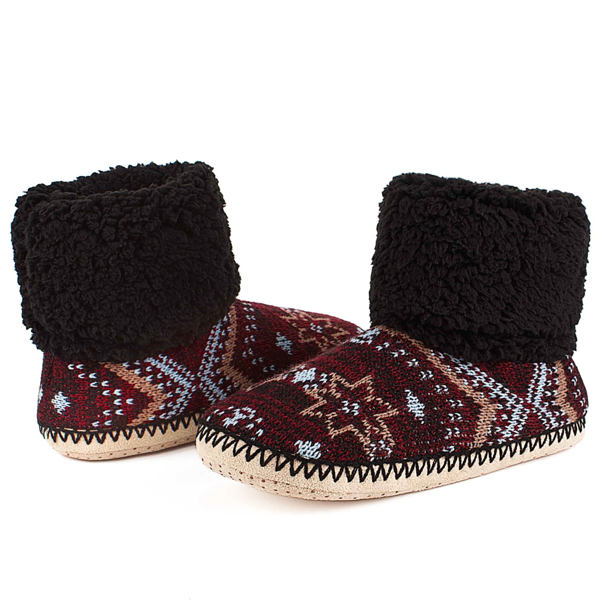 cosyone1997 Women s Nordic Cute Bootie Slippers Winter Indoor Soft House Boots Fuzzy Warm Bedroom Slip on Shoes Unique Christmas Gifts Black Adult
