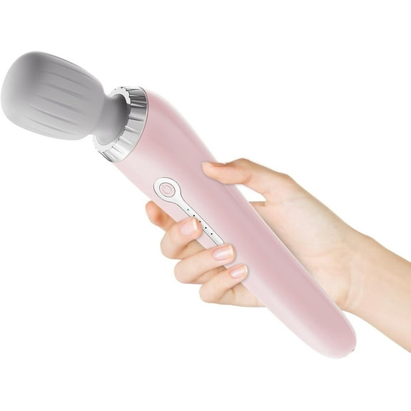 cotsoco Handheld Massage Vibration, Portable 5 Speeds Deep Tissue Personal Wand Massager, Gifts for Men Women, Pink