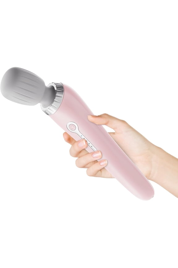 Handheld Massage Vibration, Portable 5 Speeds Deep Tissue Personal Wand Massager, Gifts for Men Women, Pink